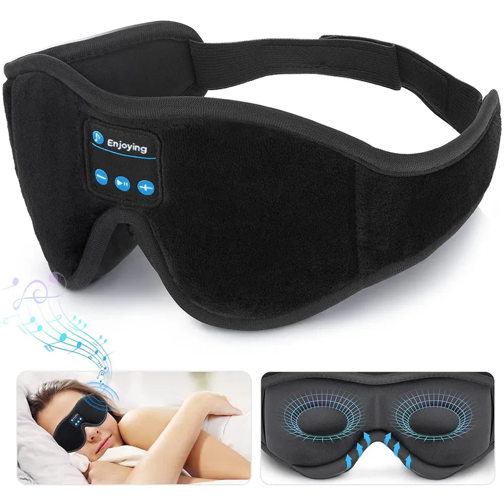 Mask For Sleep Headphones Bluetooth 3D Eye Mask Music Play