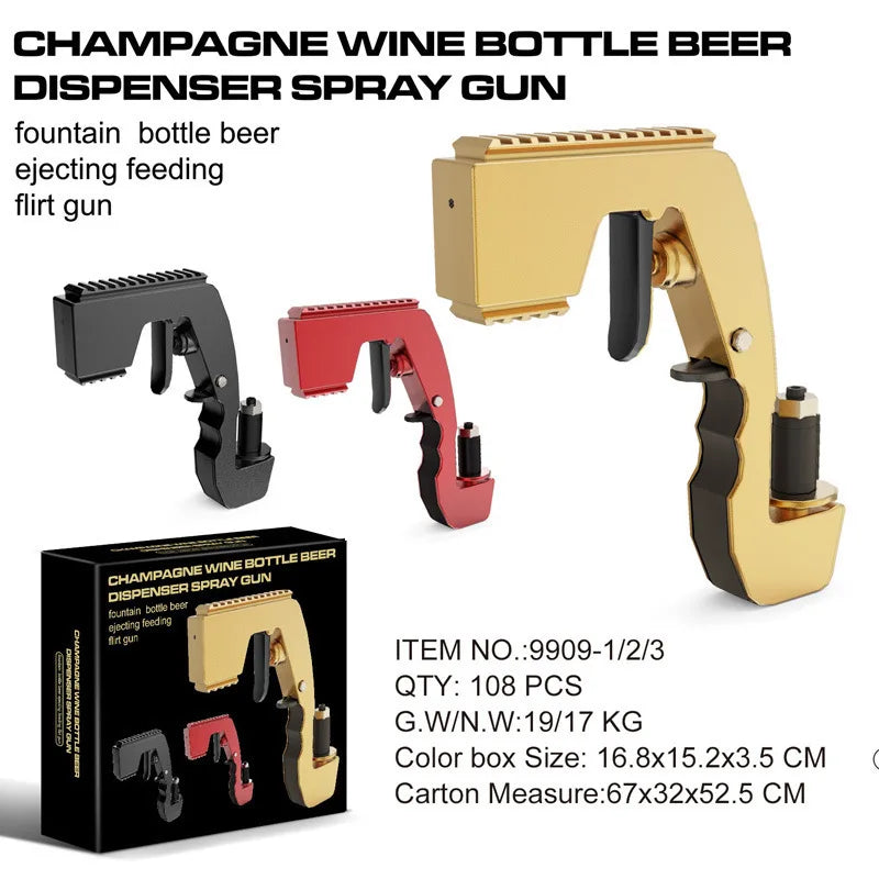 Champagne wine bottle beer dispenser spray gun