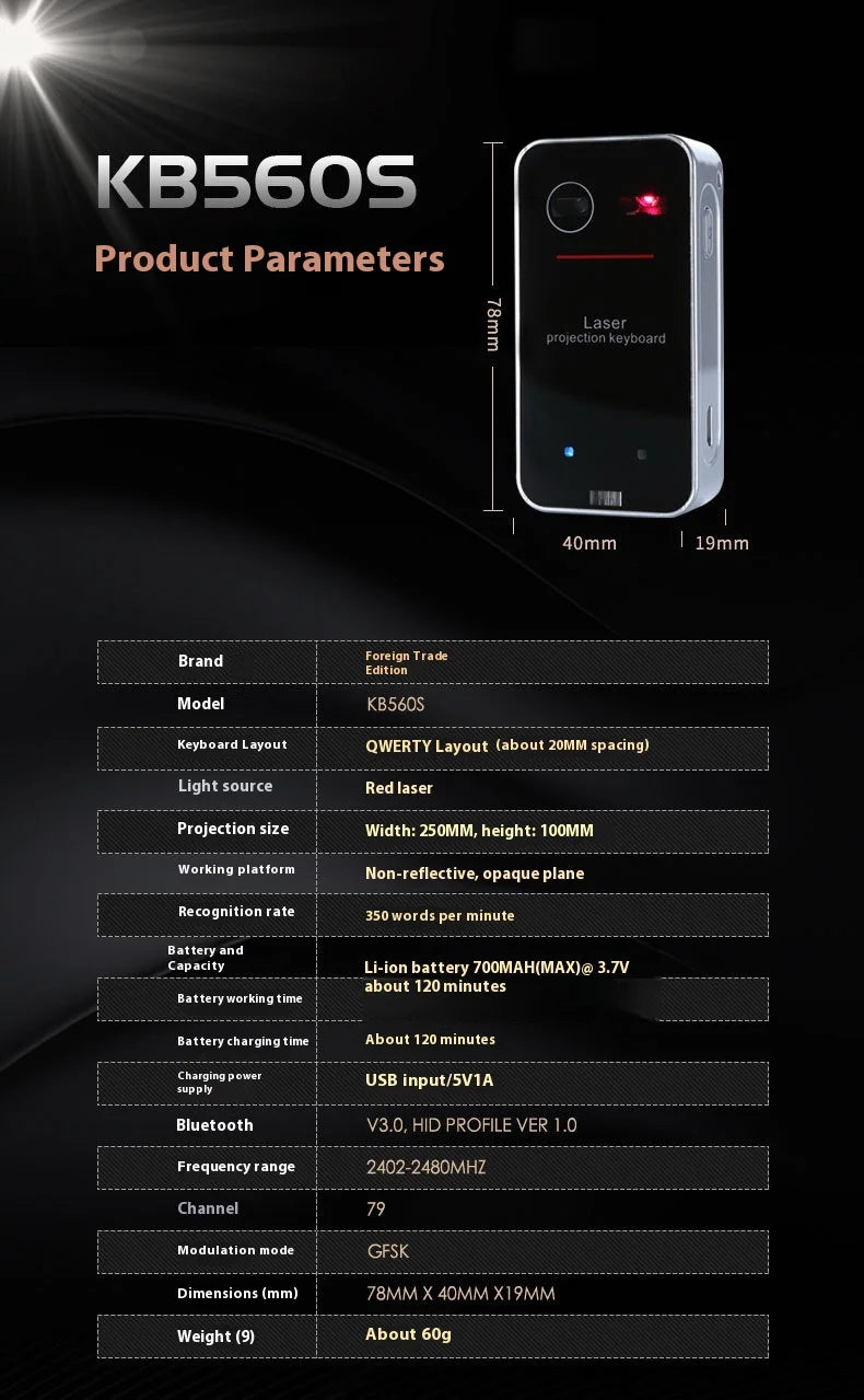 Power X Trade’s Hot Selling Virtual Keyboard Laser Projection Keyboard