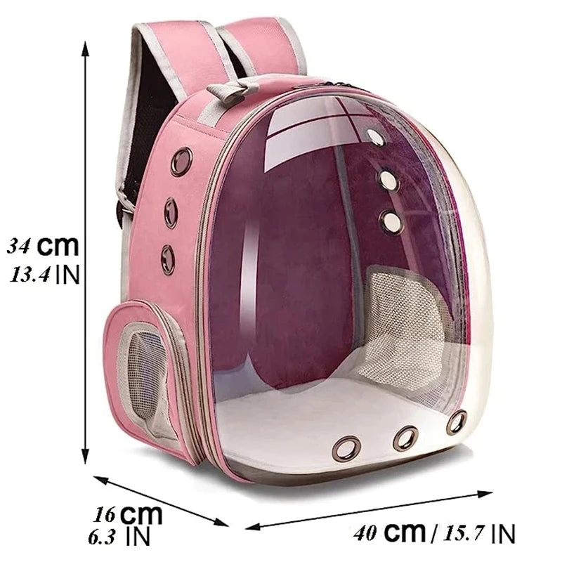 Cat Pet Carrier Backpack Transparent Small Animal Puppy Kitty