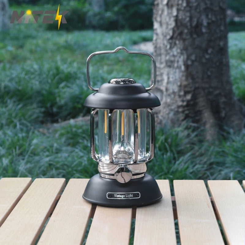 Retro Portable Camping Lantern 6000mAh Outdoor Kerosene Vintage