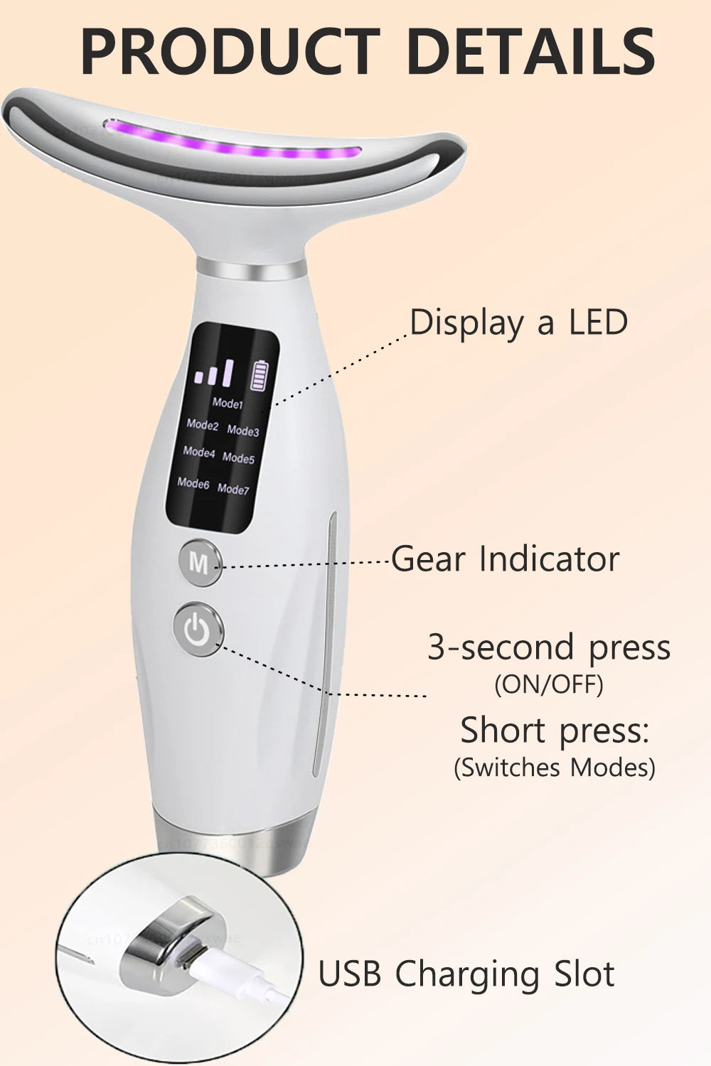 Neck Face Lifting Machine Facial Microcurrent Device