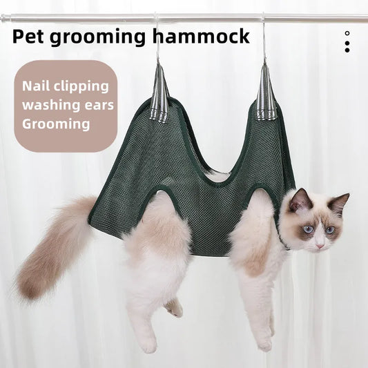 Pet Grooming Hammock Dog Cat nail cutting anti scratch bite fixed bag bath