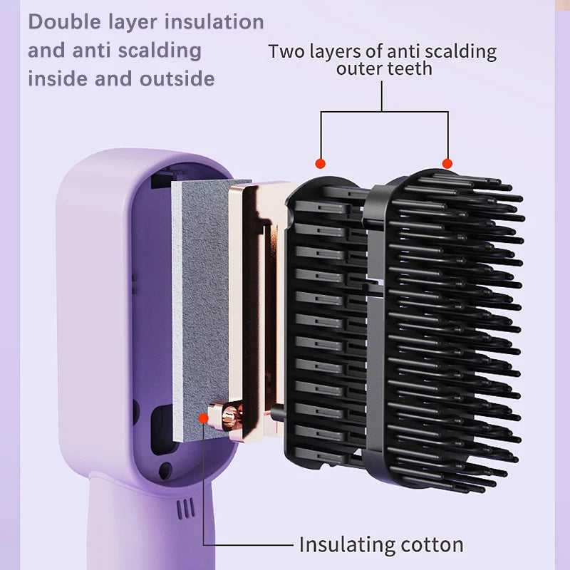 Wireless Hair Straightener Electric Hair Care Brush