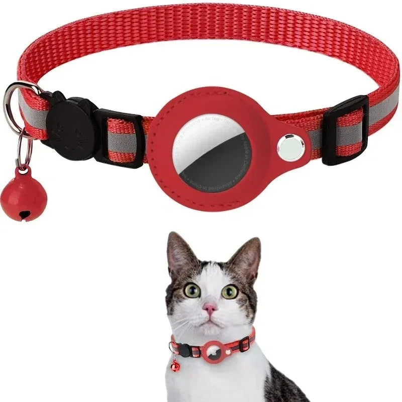 Apple Airtag Case cat collar with bell reflex nylon collar