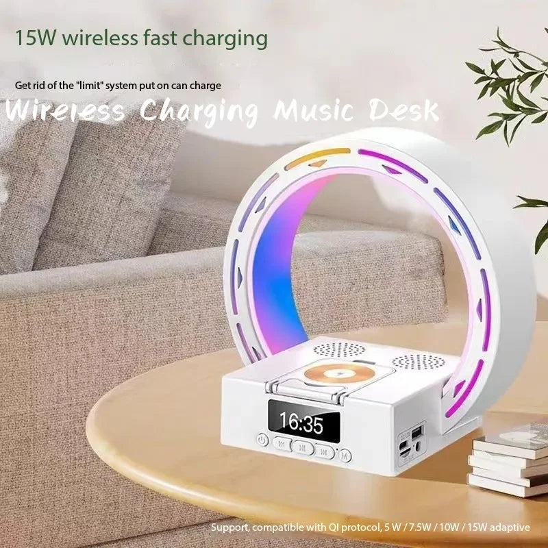 Night Light with Wireless Charging Smart Alarm