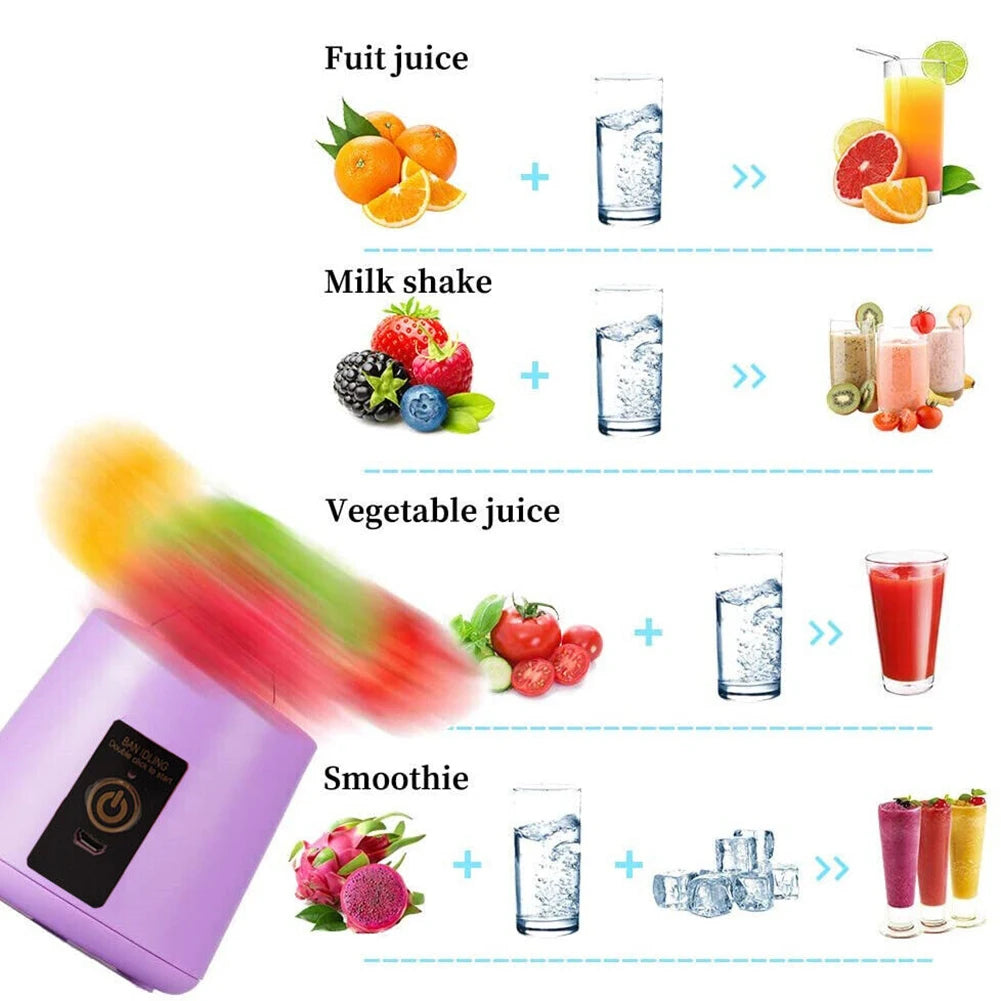 Portable Fruit Juice Blenders Summer Personal Electric Mini Bottle Home USB