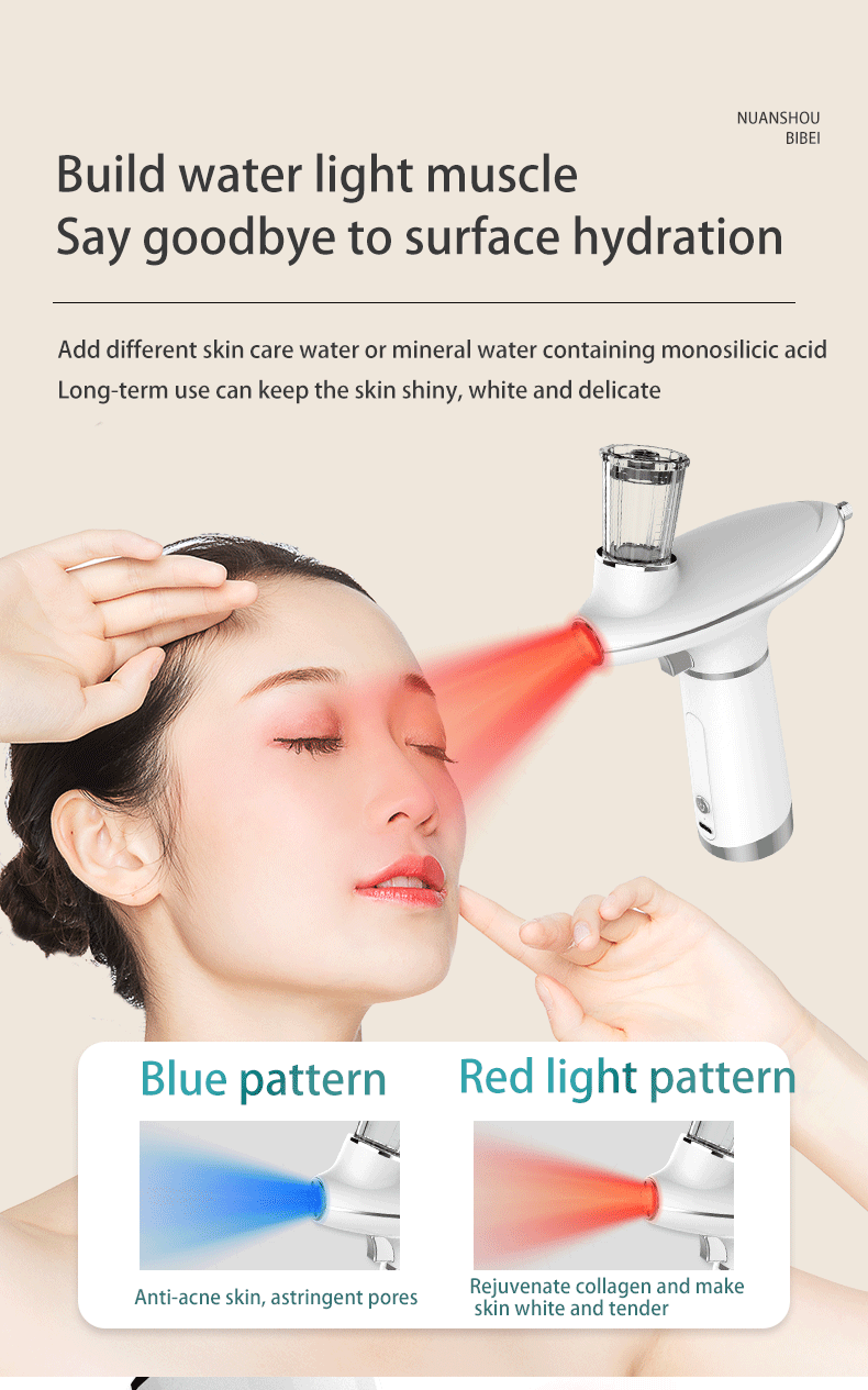 Multifunction Airbrush Water Portable Nebulizer Oxygen Meter Facial Beauty Sprayer Smooth Skin