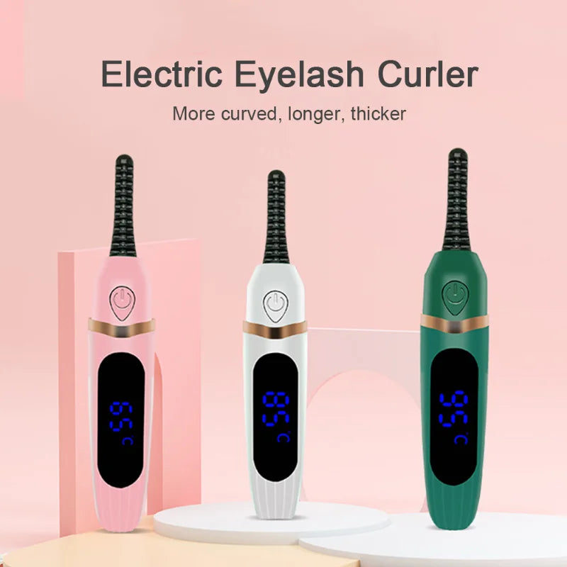 Electric Eyelash Curler 3 Gear Makeup Lashes Curling Tool Digital Display