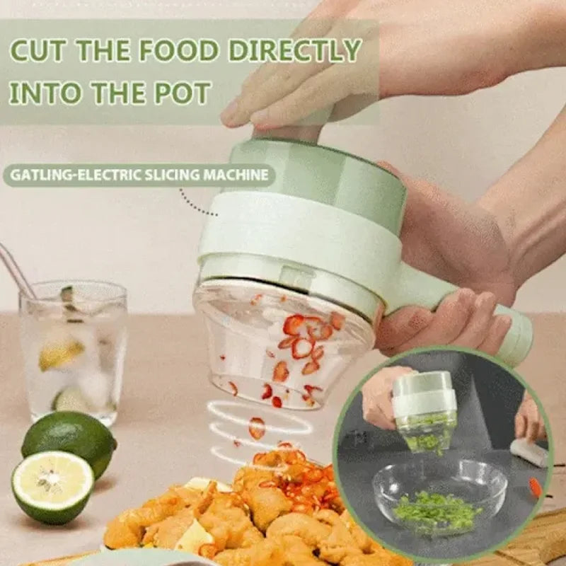 Power X Trade’s 4 In 1 Handheld Electric Vegetable Cutter  USB Charging