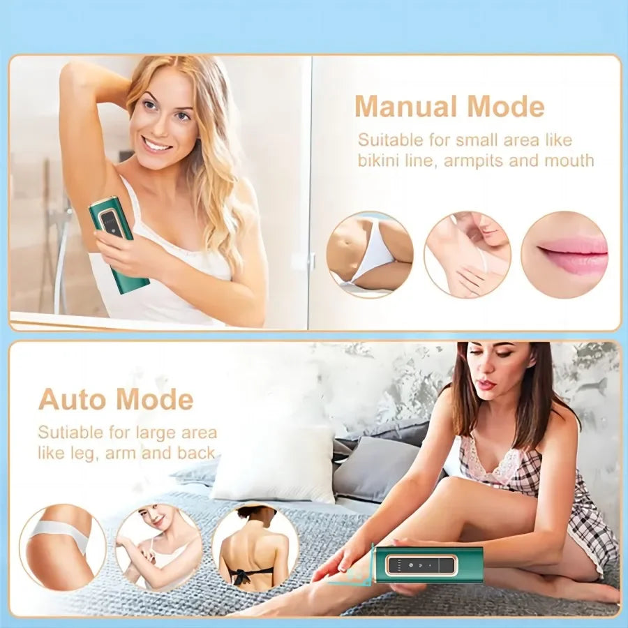 Ice-Cool Laser Hair Removal Flash for Ladies Long Lasting Bikini Trimmer for Women Painless