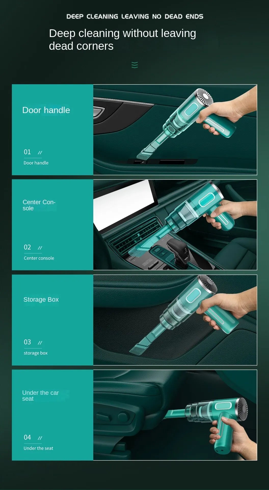 Car Cordless Vacuum Cleaner Portable Large Suction