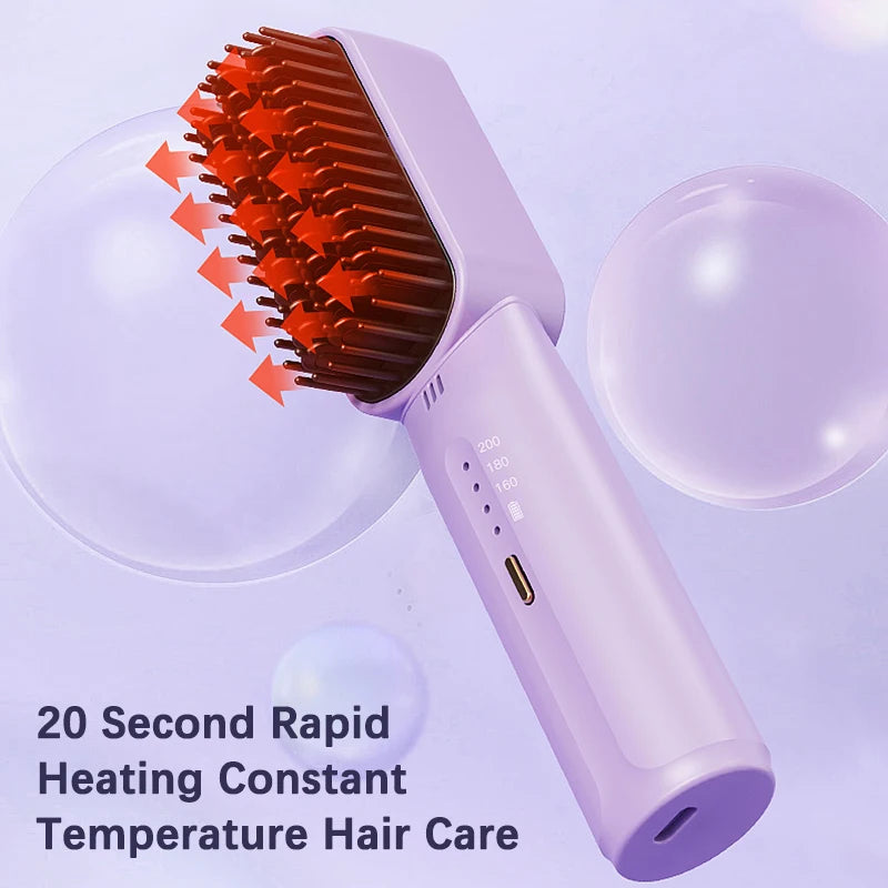 Wireless Hair Straightener Electric Hair Care Brush