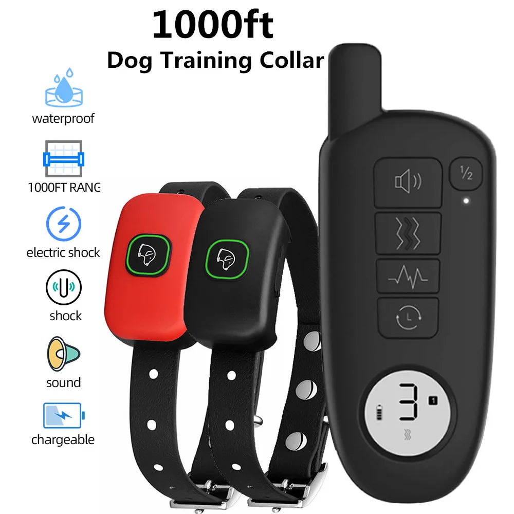 Range Dog Training Collar Waterproof Electric Shock Vibrationr