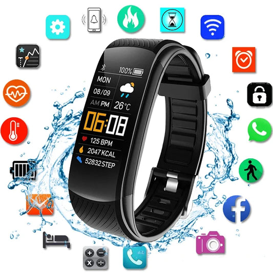 Original Fitness Smart Watch Heart Rate Monitor Weather Clock Band Sport Waterproof