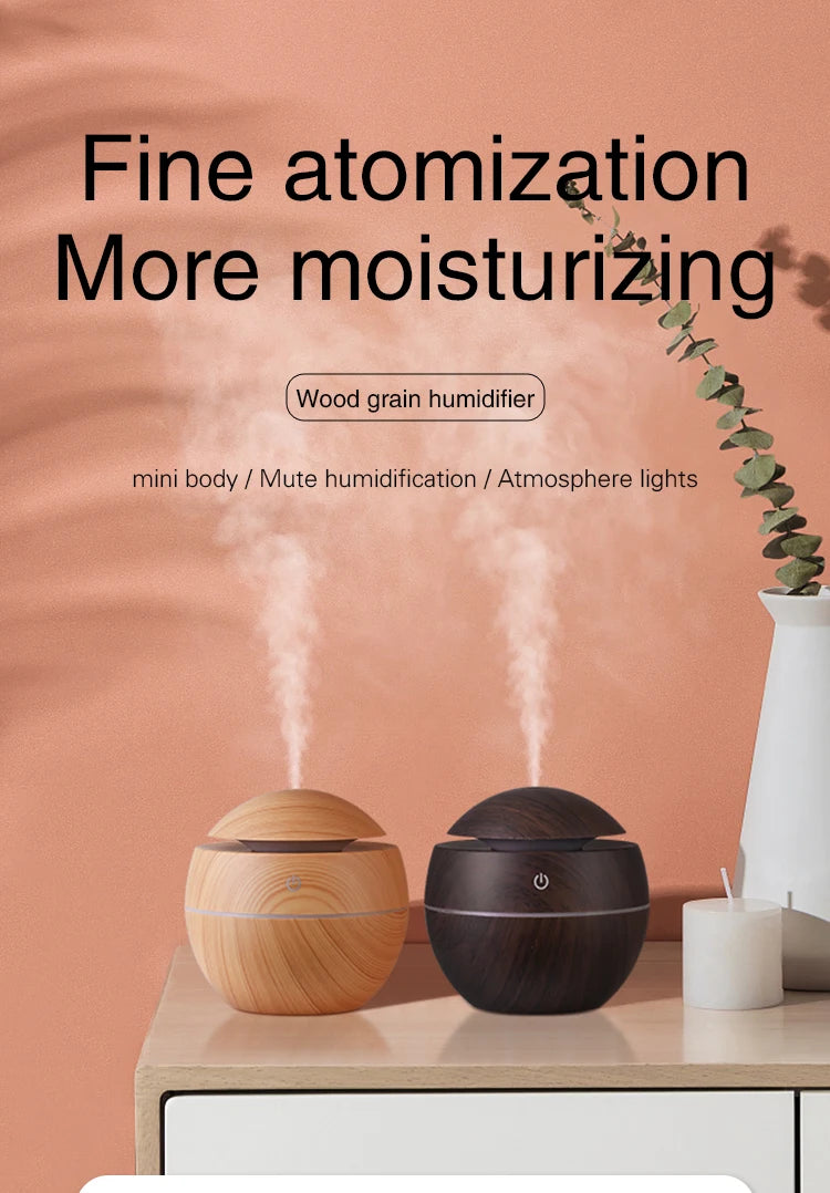 Purifier Aroma Diffuser USB Ultrasonic Cool Mist Sprayer Essential Oil Fragrance