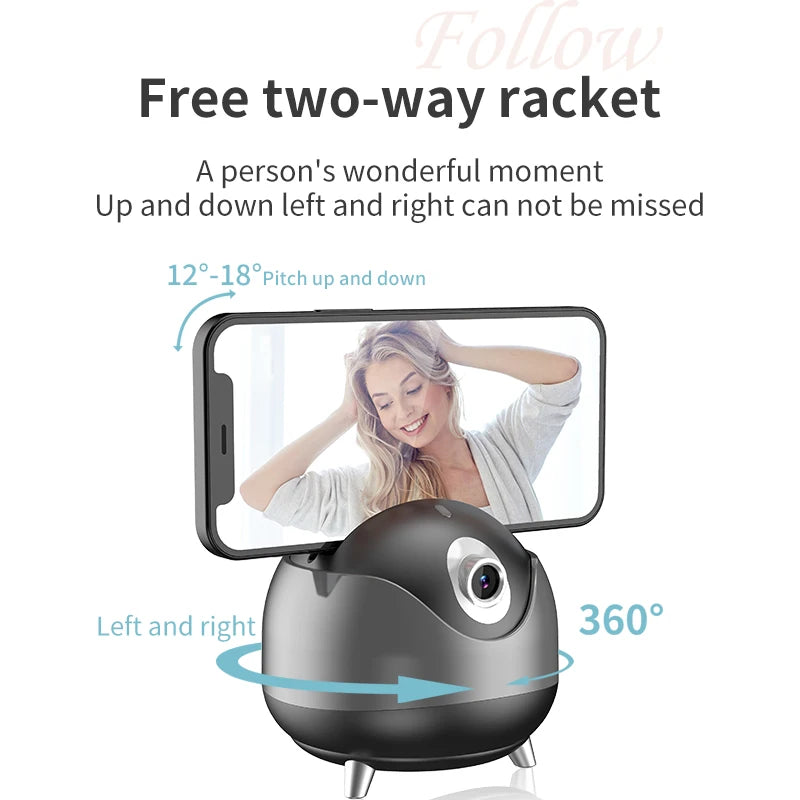 Auto Face Tracking Camera 360° Rotation Selfie Stick