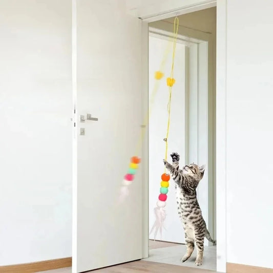 Pet Cat Toys Funny Stick Kitten Self -hi Elastic Rope