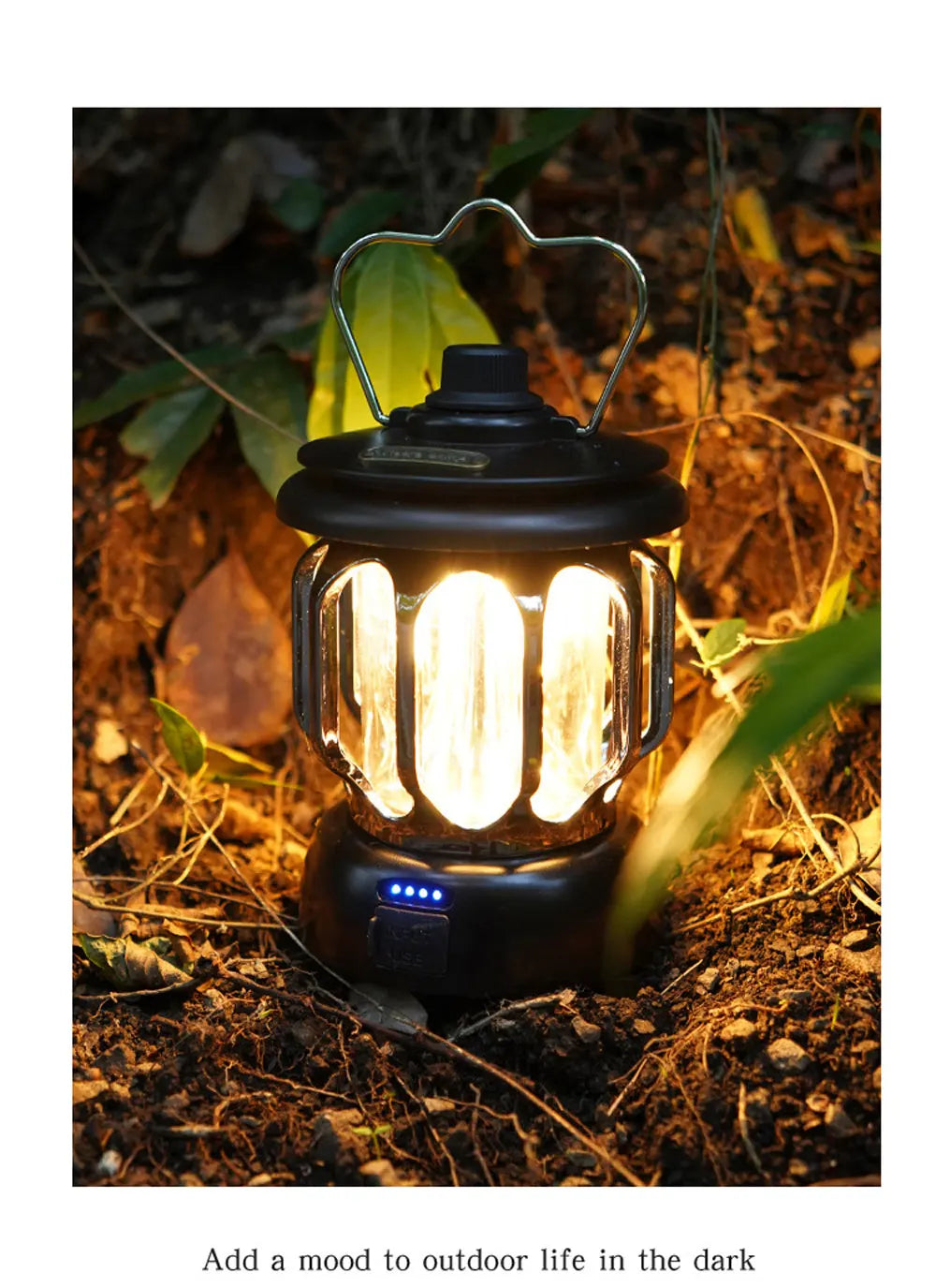 Retro Portable Camping Lantern 6000mAh Outdoor Kerosene Vintage