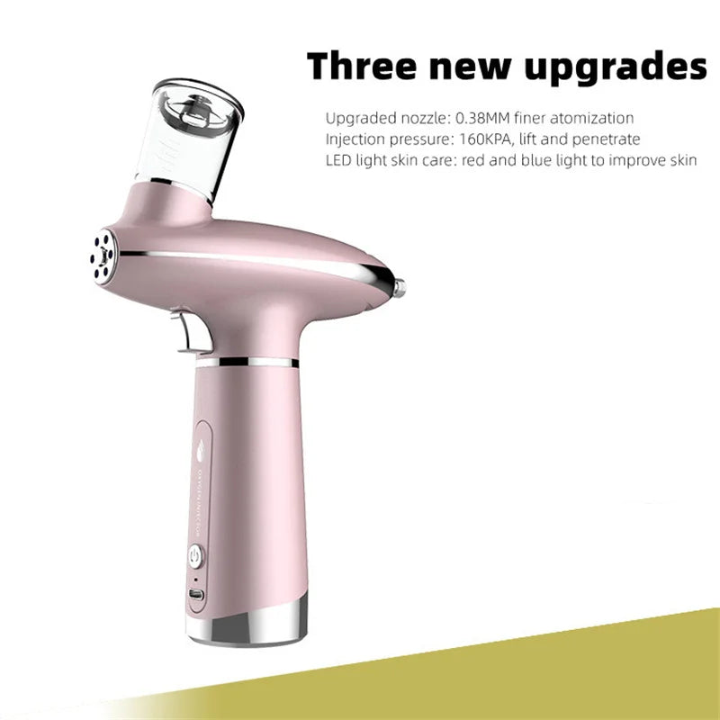 Multifunction Airbrush Water Portable Nebulizer Oxygen Meter Facial Beauty Sprayer Smooth Skin