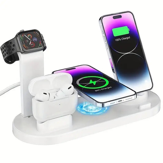 5 In 1 Wireless Charger Stand Pad Fast Charging Dock Station