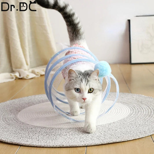 Dr.DC Cat Tunnel For Indoor Cats Collapsible Toy