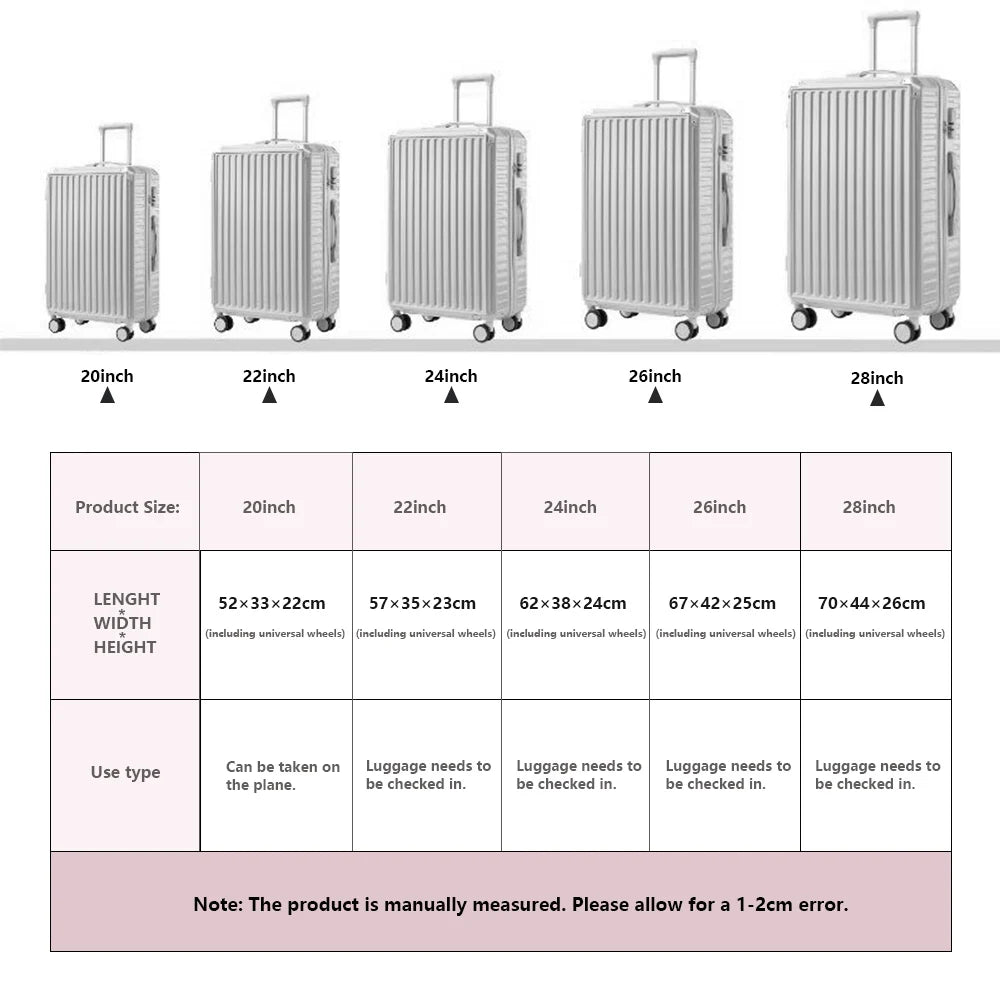 Carrier Travel Bag ABS Luggage Carry-On Cabin Suitcase