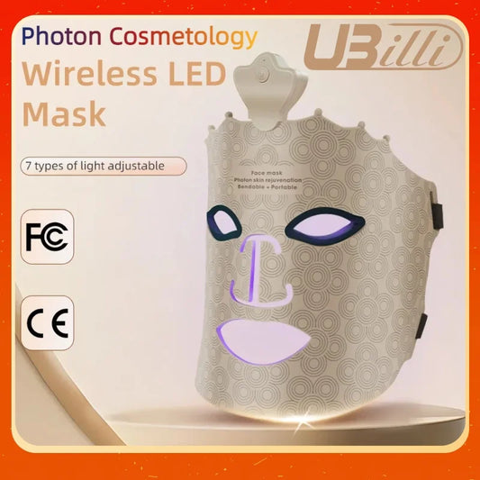 Led Facial Mask Full Face 240 Lamp Beads Wirelessly Red Light Therapy