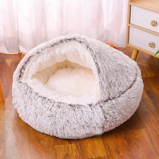 Plush Round Bed Pet Mattress Warm Soft Comfortable