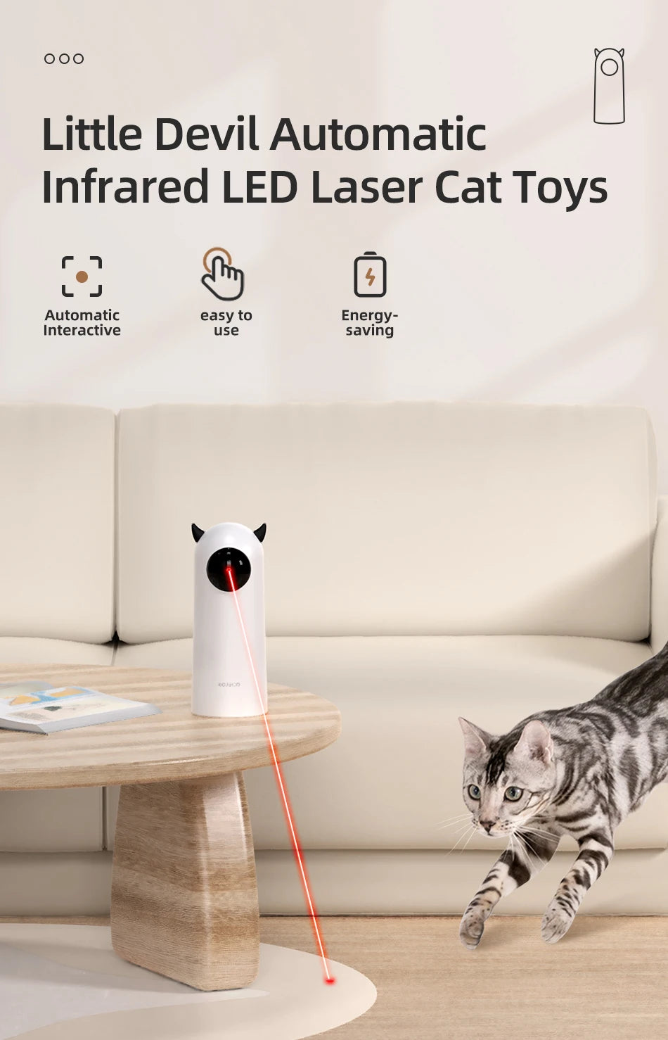 Interactive Smart Teasing Pet LED Laser