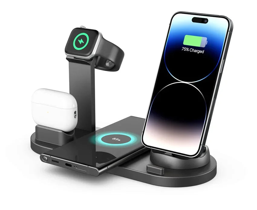 5 In 1 Wireless Charger Stand Pad Fast Charging Dock Station