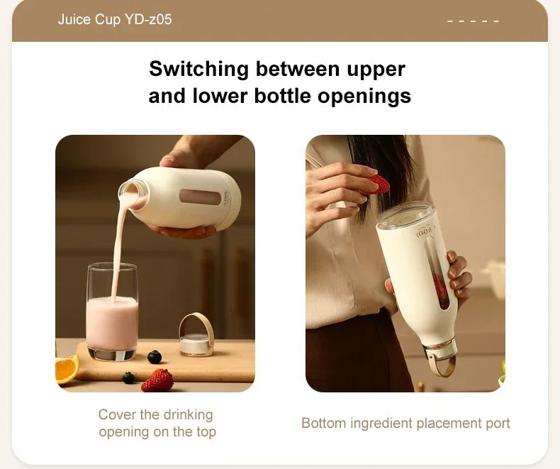 New Electric Blender Juicer USB Fast Rechargeable Mixer