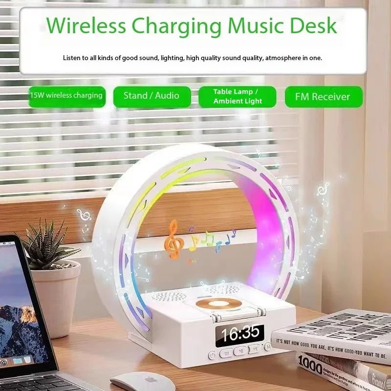 Night Light with Wireless Charging Smart Alarm