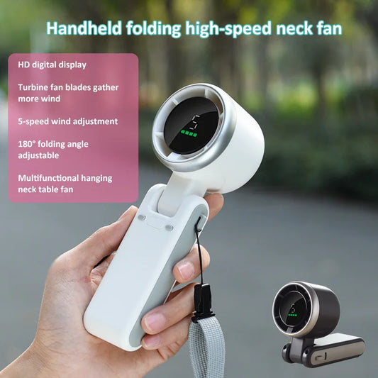 2024 Mini Handheld Small Fan Portable Folding High-speed