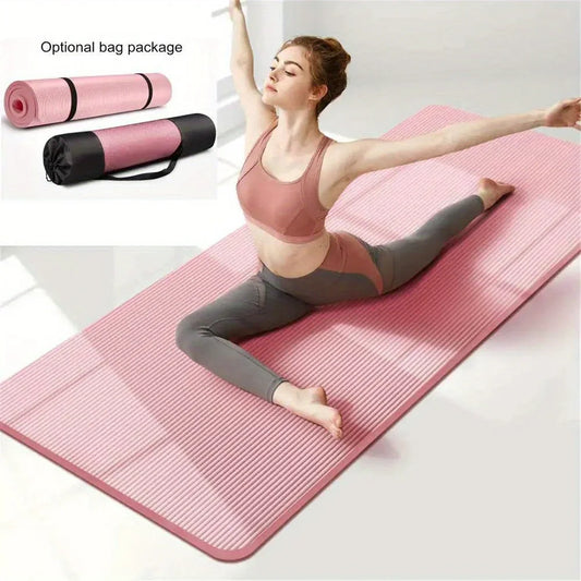 Solid Color Non-Slip Soft Yoga Mat, 10MM Thickness Fitness Mat